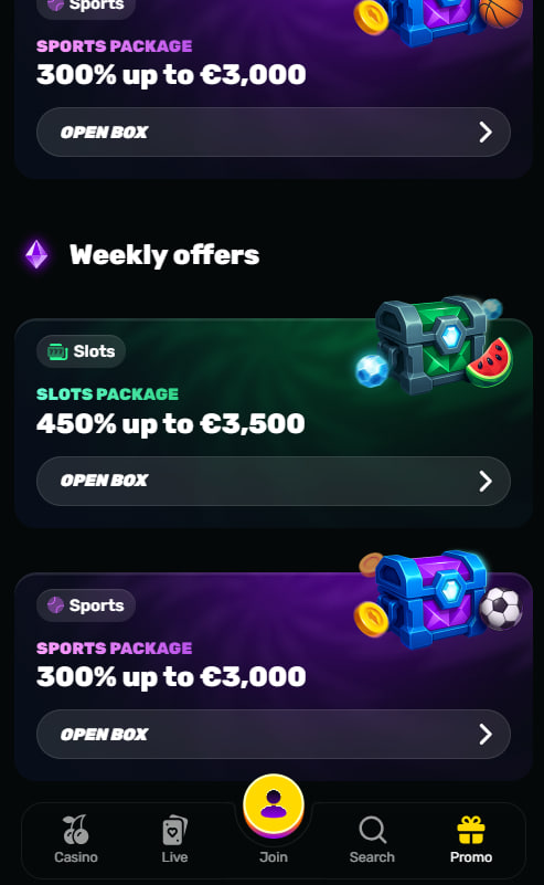 Wino Casino mobile